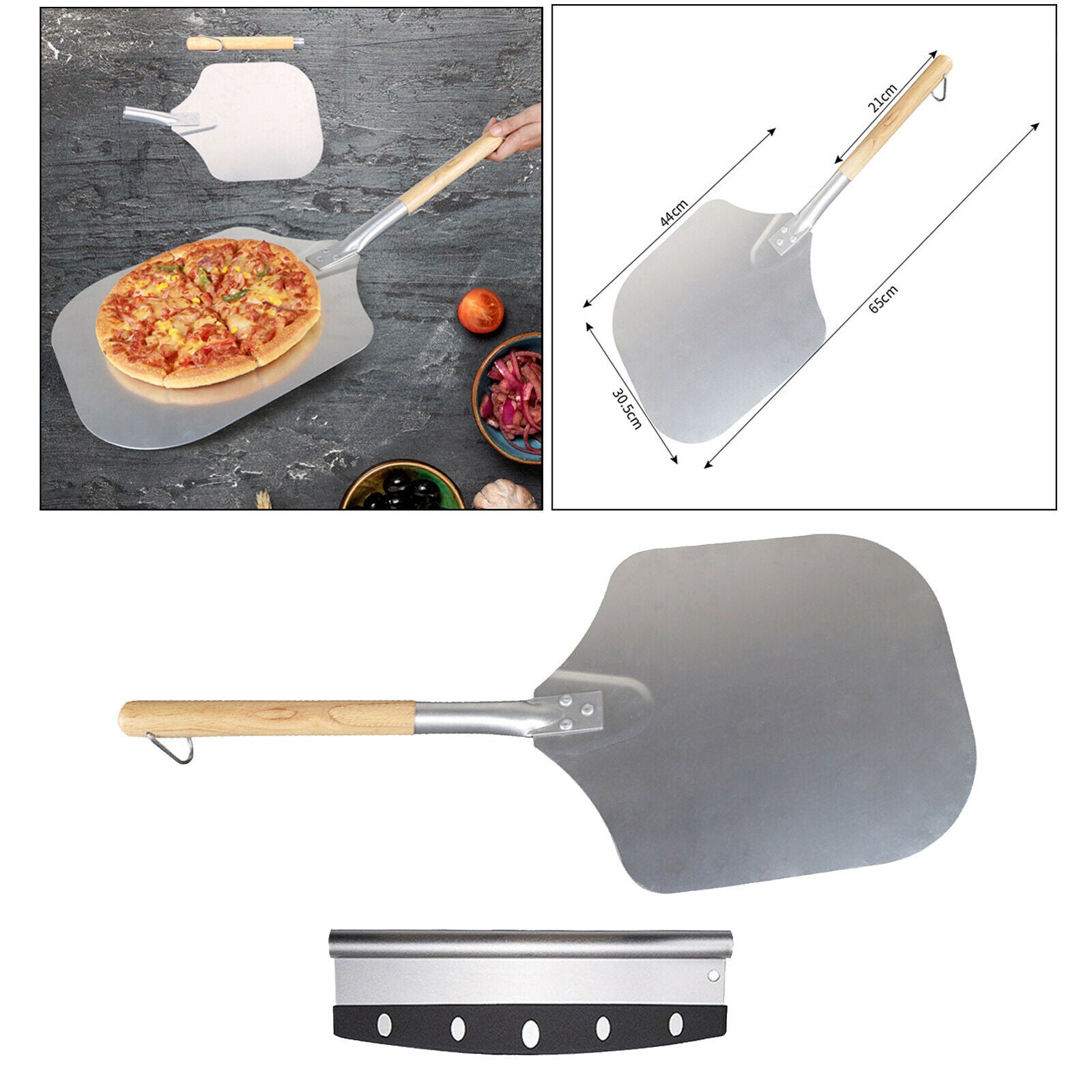 Alloy Pizza Peel Pizza Spatula Cake Lifter Paddle Tray for Kitchen Bakery
