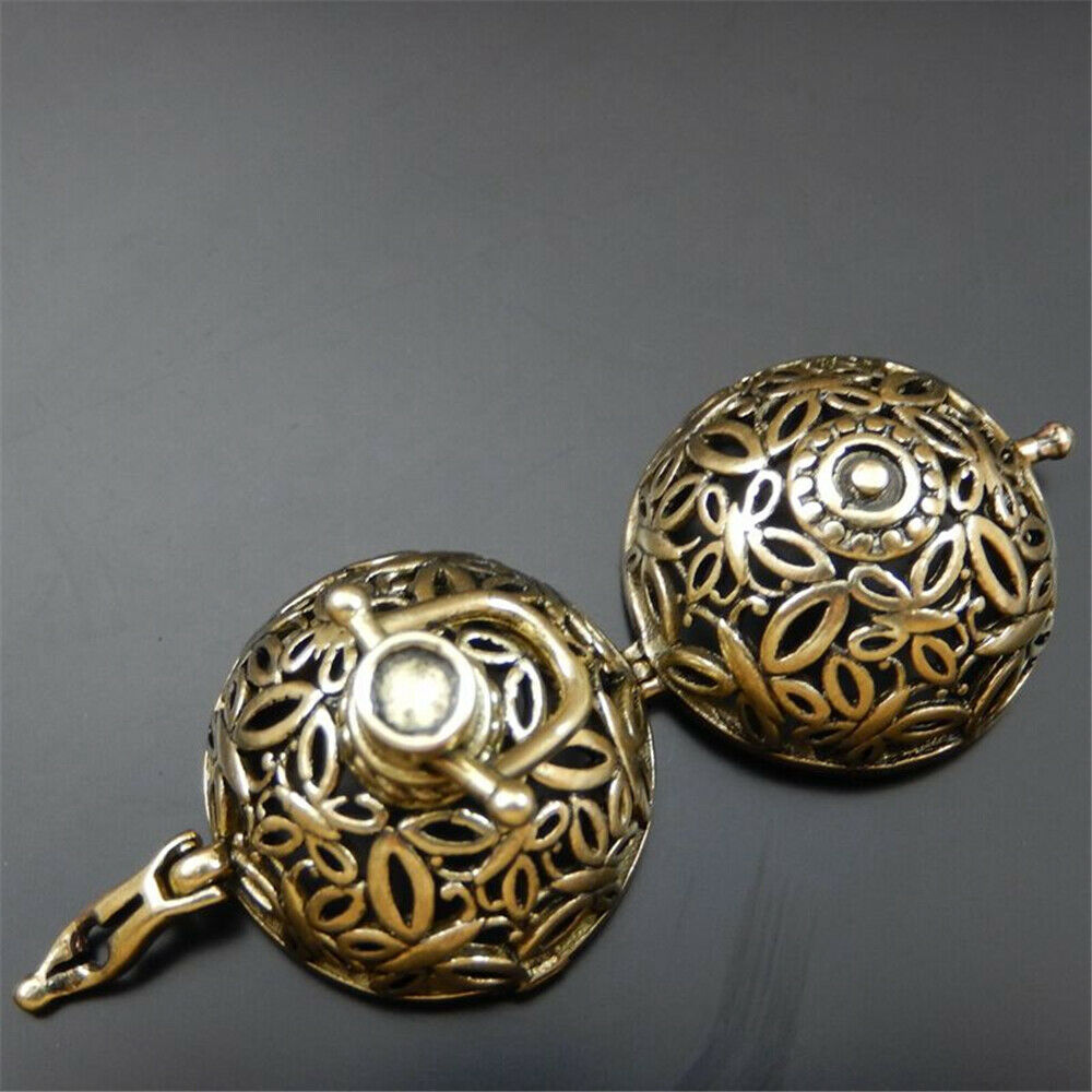 2 Retro Bronze Butterfly Bola Ball Hollow Chime Brass Harmony Locket 25*23*29mm