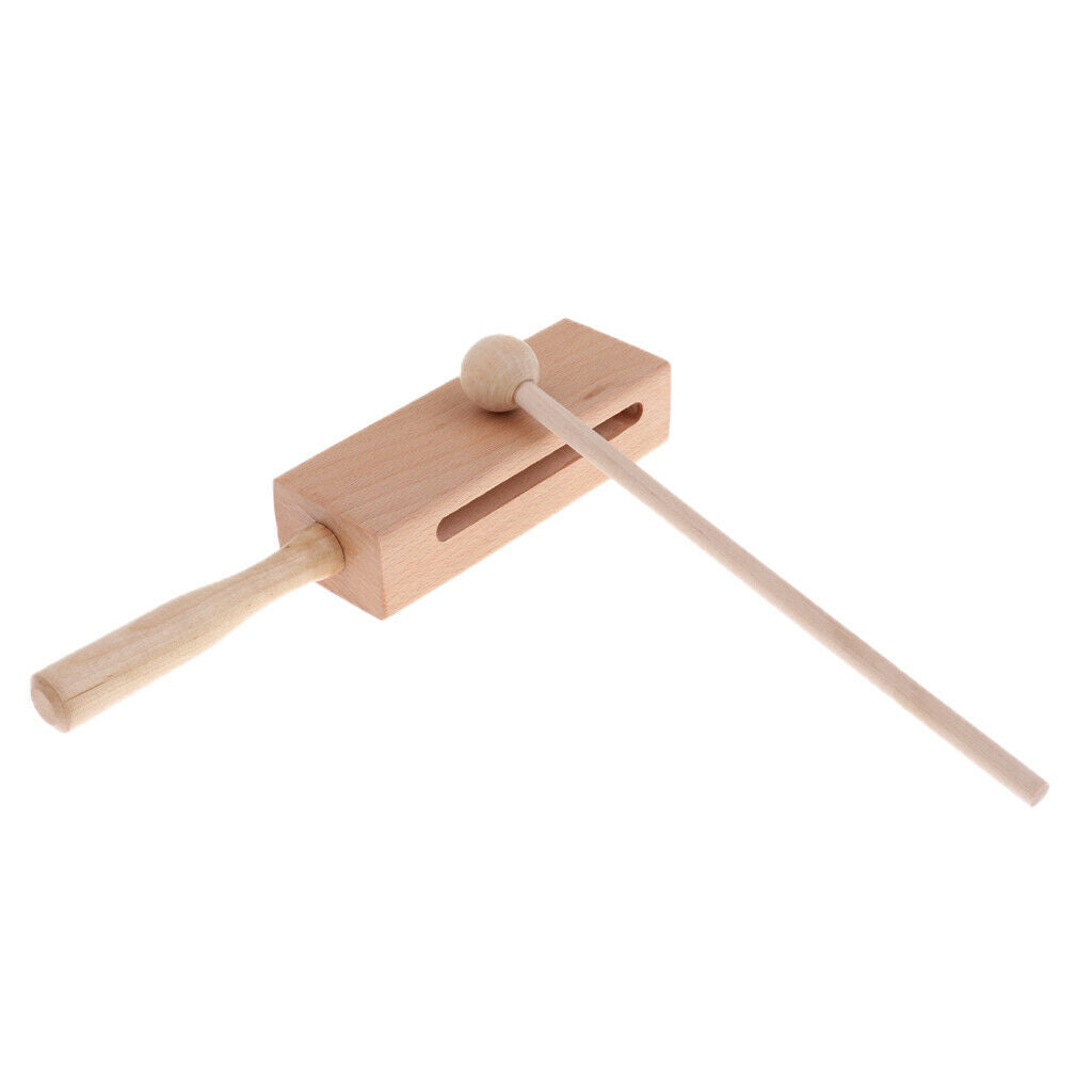 2 Set Novelty Hand Percussion Block with Mallet Christmas Birthday Gift Toys