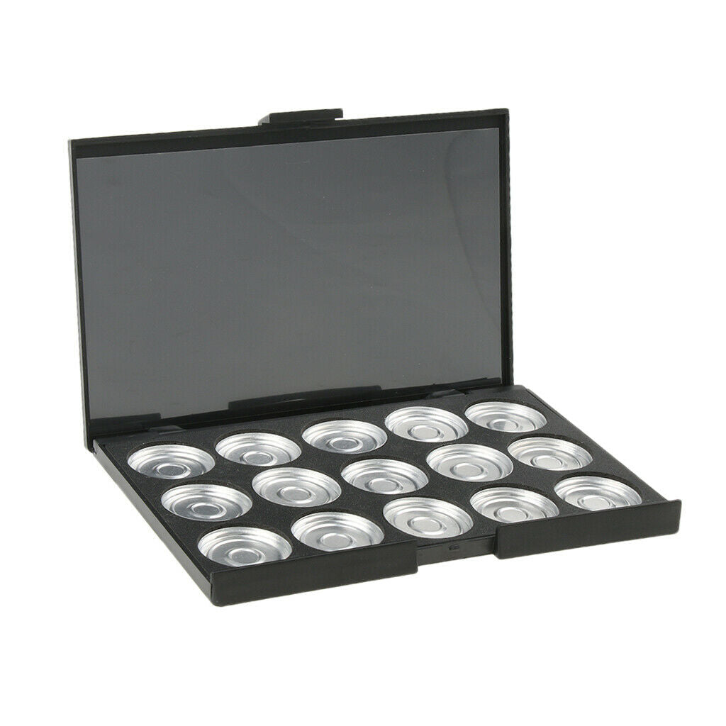 Empty Cosmetics Eyeshadow Blush Aluminum Palette Makeup Pans Black
