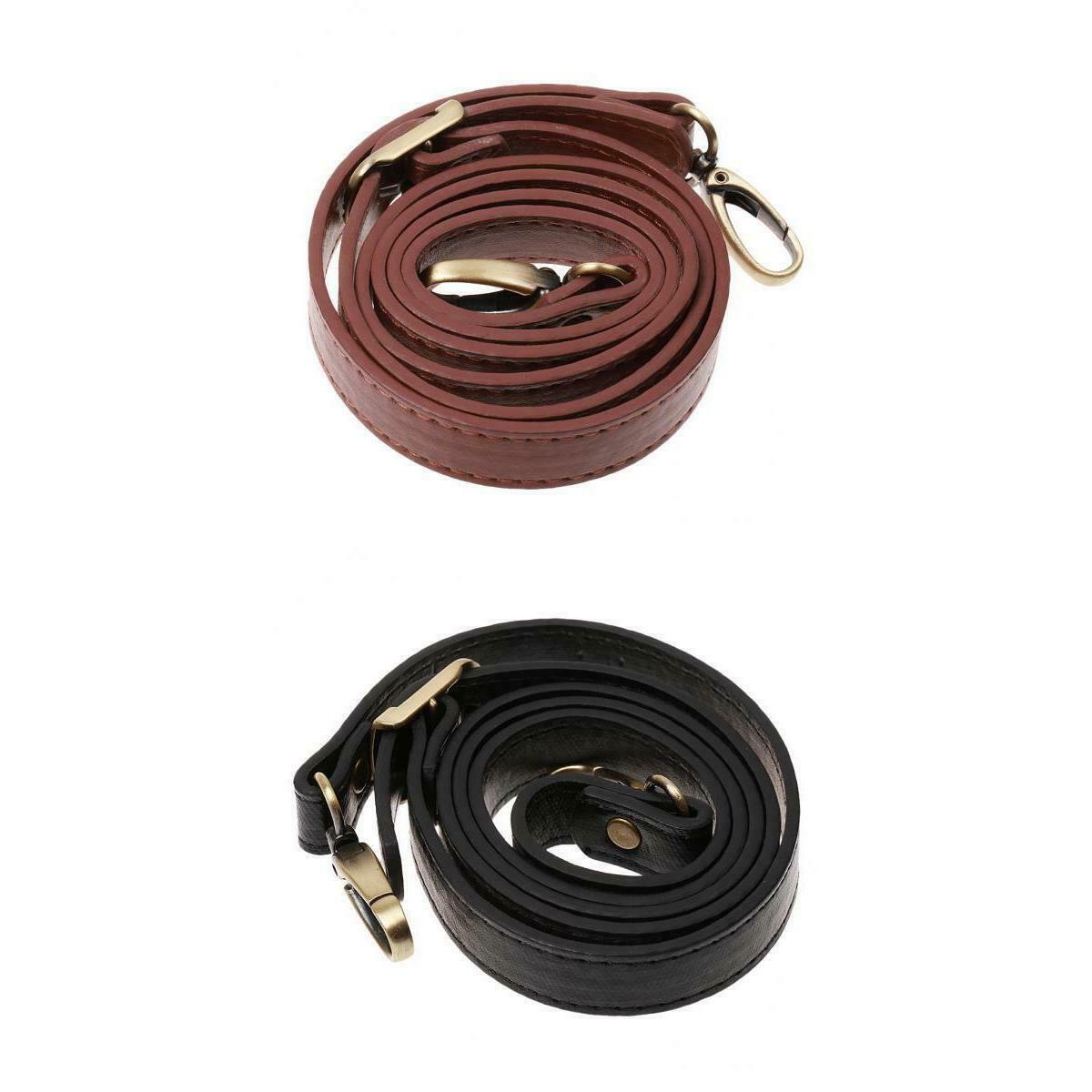 120cm Bag Replacement Strap PU Leather Handbag Handle Purse Coffee+Black