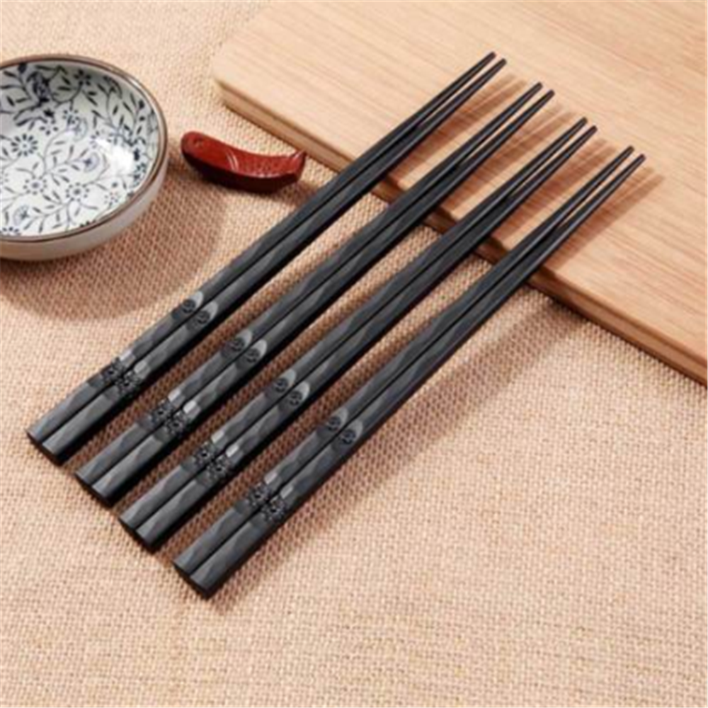 1 Pair Japanese Chopsticks Metal Non-Slip Sushi Chop Sticks Chinese Food Gift ~~