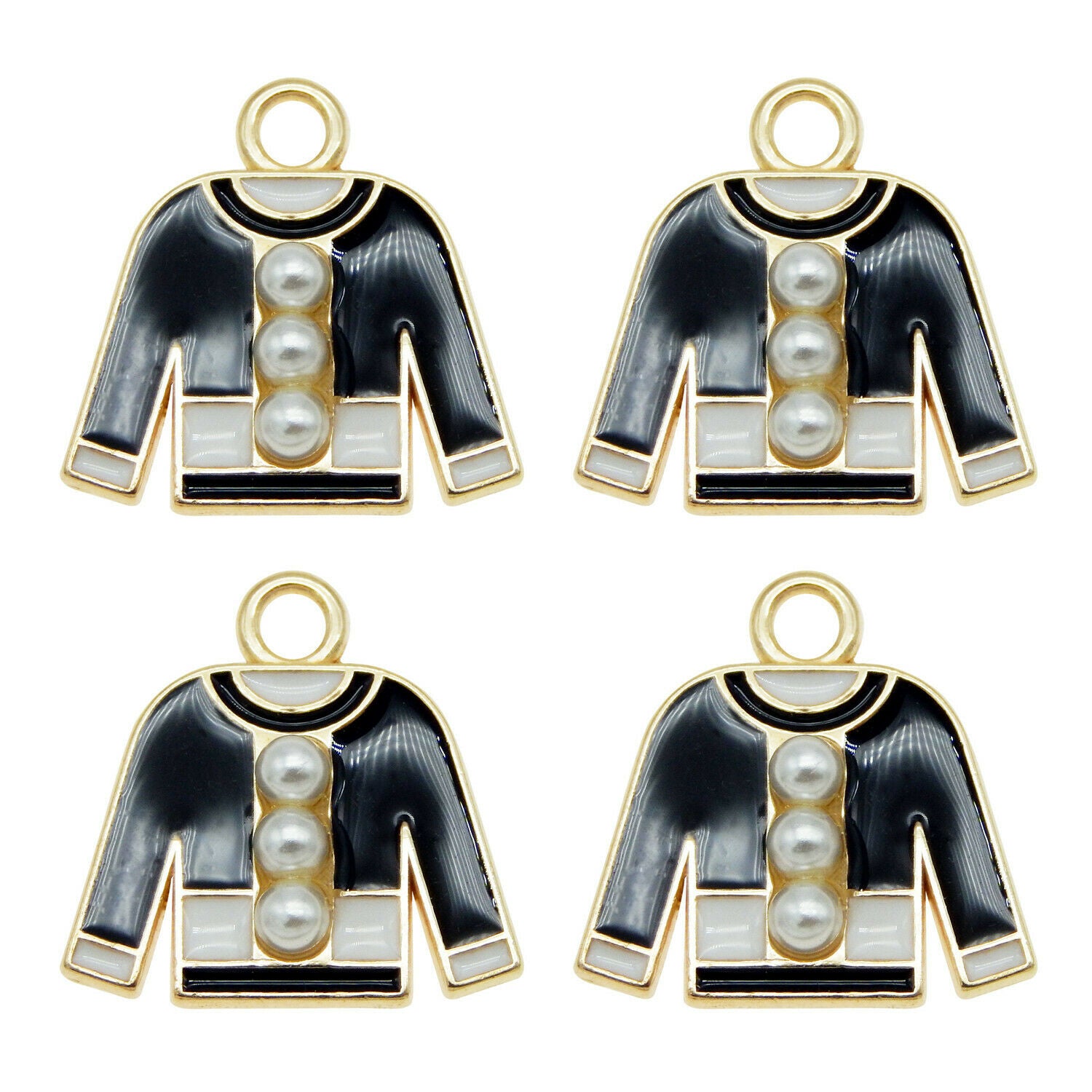 15PCS/Lot Colorful Enamel Costume Clothes Pendant Charms for Bracelet Necklace