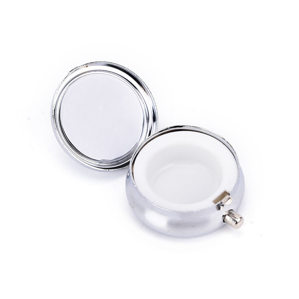 Travel Metal Pill Box Medicine Organizer Container Jewellery Case Storage Hol Tt
