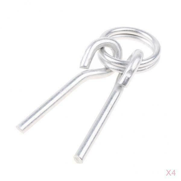 4 Pieces Awning Tent Poles Rings with 2 Pins Fit for Outdoor Camping Hiking