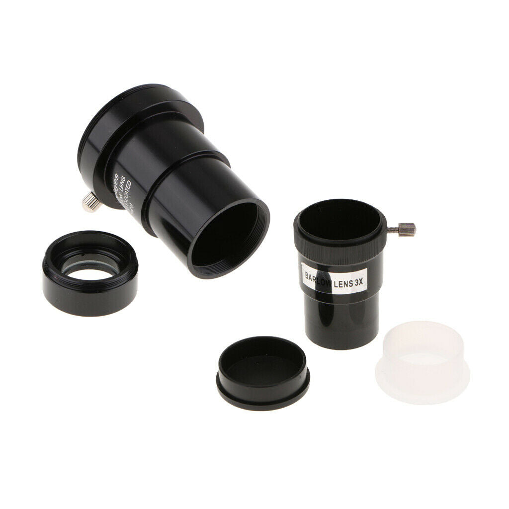 Multi-coated Telescope Eyepiece Set Barlow Lens 5X 3X M42 Thread Universal