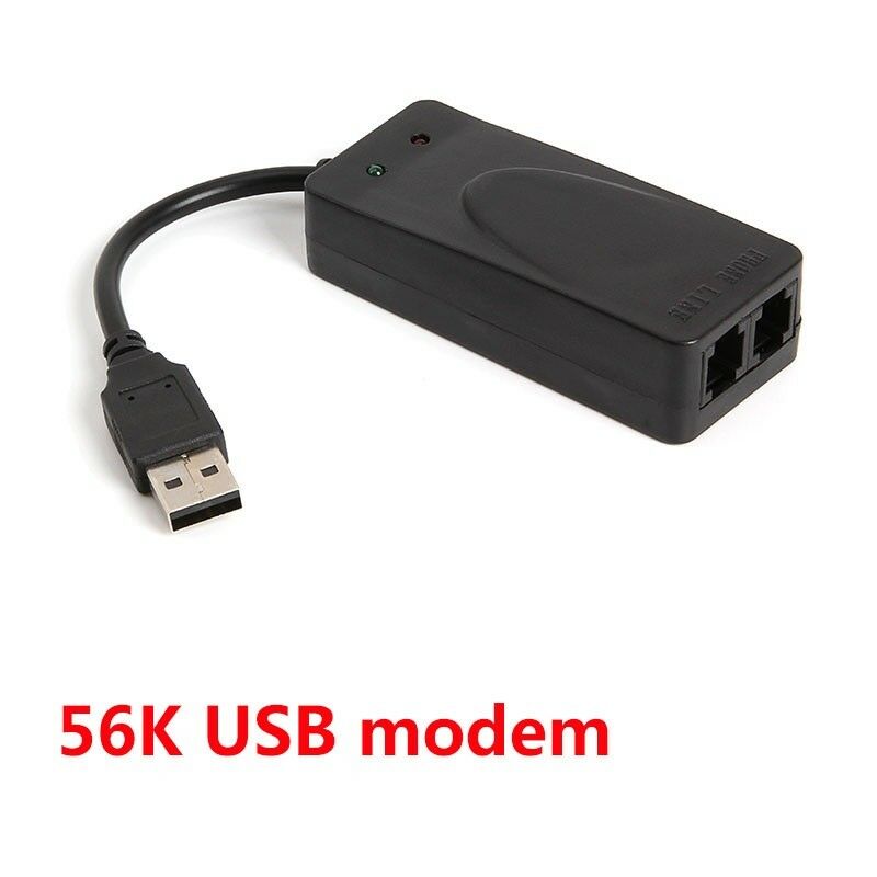 2 Dual RJ11 Ports USB 56K External Dial Up Voice Fax Data Modem for Windows 7 8