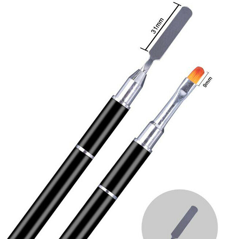 2-In-1 Double-Ended Picker Stainless Steel Nail Tool Flower Brush Dual-Us.l8