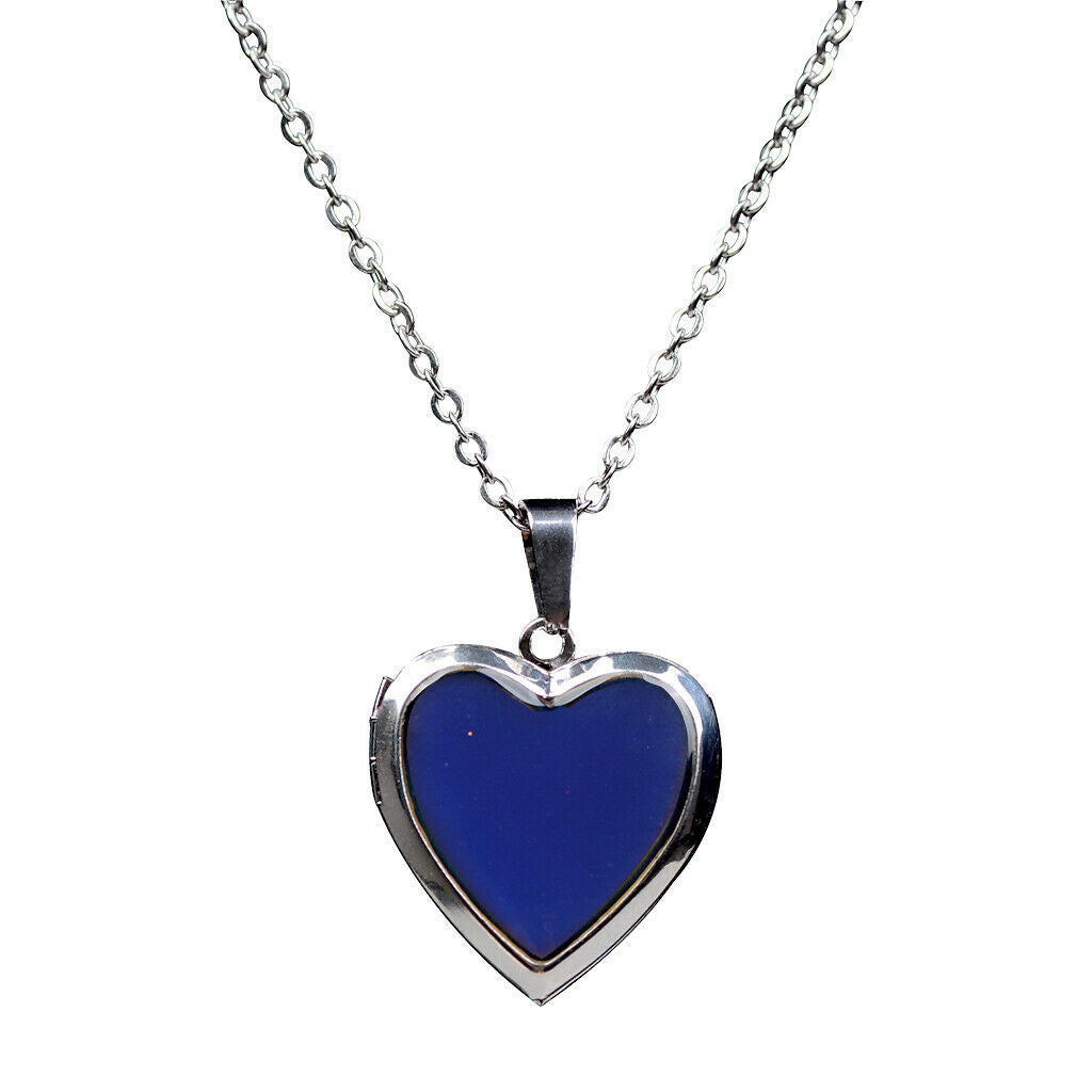 Photo Frame Color Change Pendant Necklace Emotion Feeling Changeable Jewelry