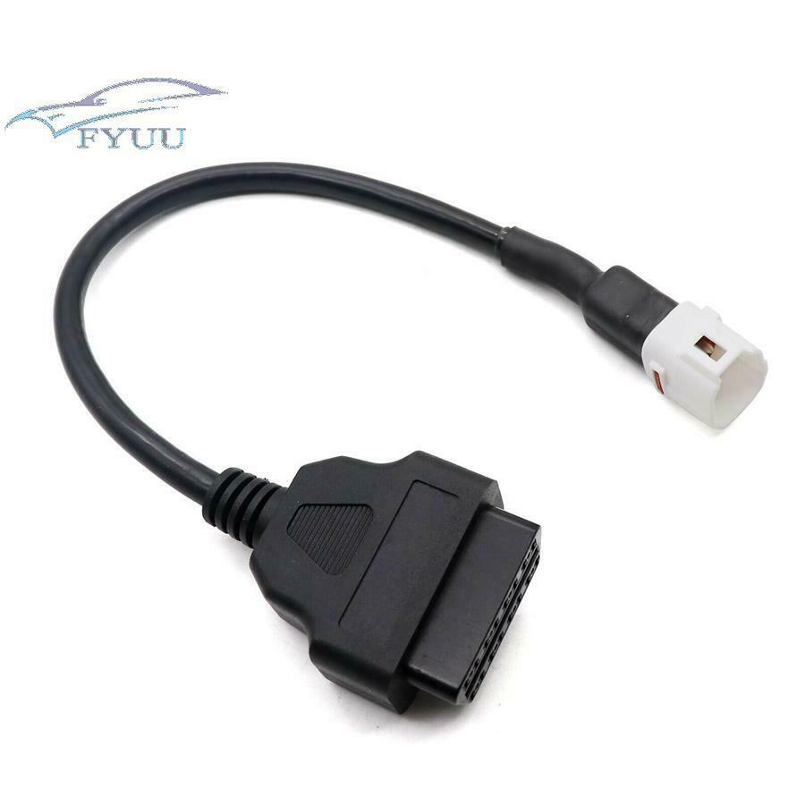 Diagnostic Connector for Yamaha R1 R6 4 Pin to OBDII OBD2 Harness Cable Adapter