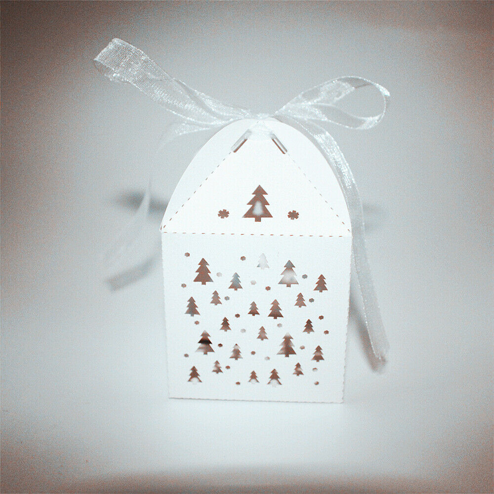 50pcs Exquisite Hollow Out Trees Forest Candy Boxes Wedding Party Xmas Favor