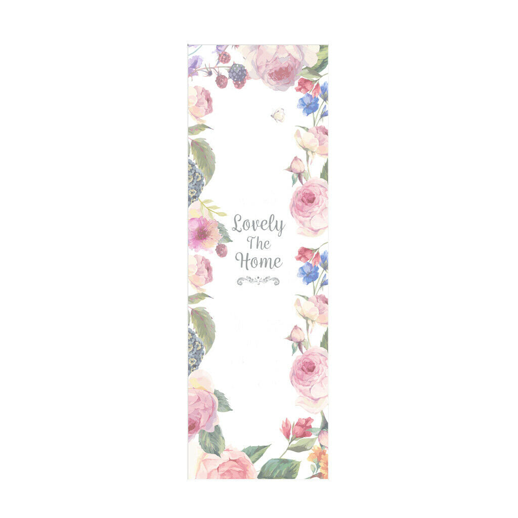 Privacy Frosted Window Film PVC Non Adhesive Window Clings Decor Flower