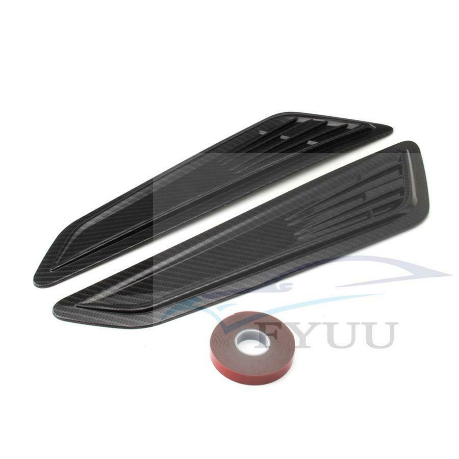 2x Universal Car Hood Vent Louver Scoop Cover Air Flow Intake Cooling Panel Trim