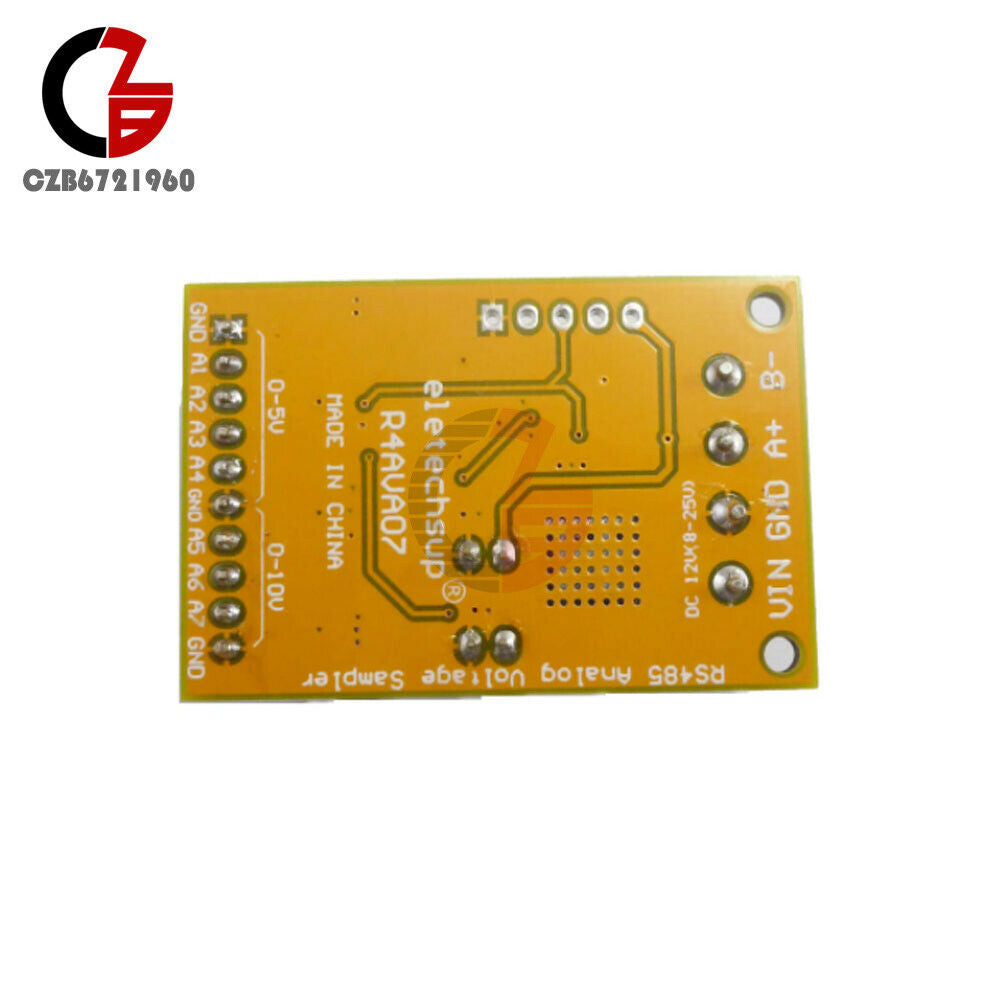 5V/10V R4AVA07 7CH DC Analog Voltage Acquisition Sampler RS485 ModBus RTU Module