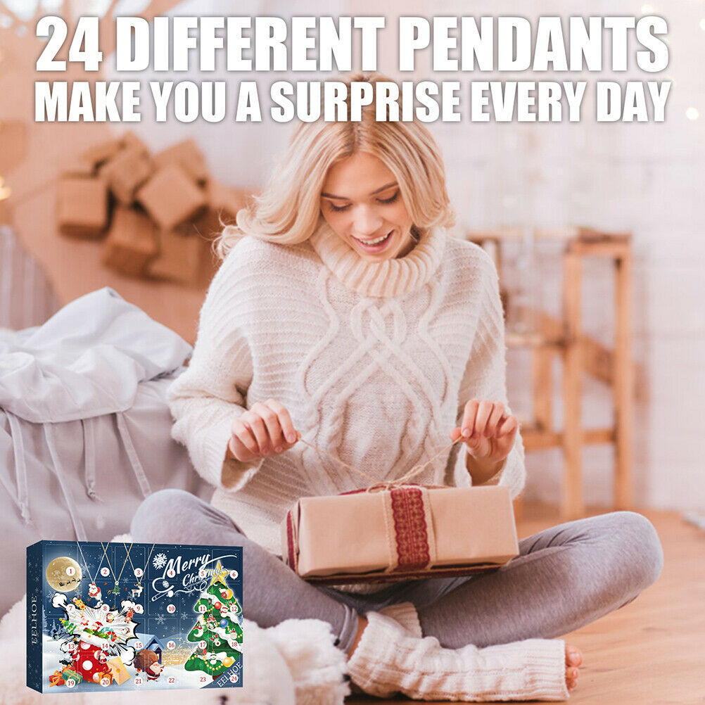 Christmas Pendant Blind Box Christmas Advent Calendar 24 Themed Pendant Ornament
