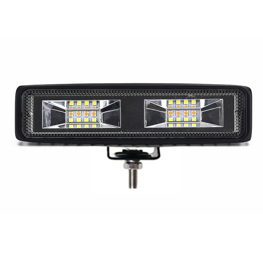 1x 6 inch 48W Car Off-Road Driving Fog Lamp Flasher LED Work Light Amber & White