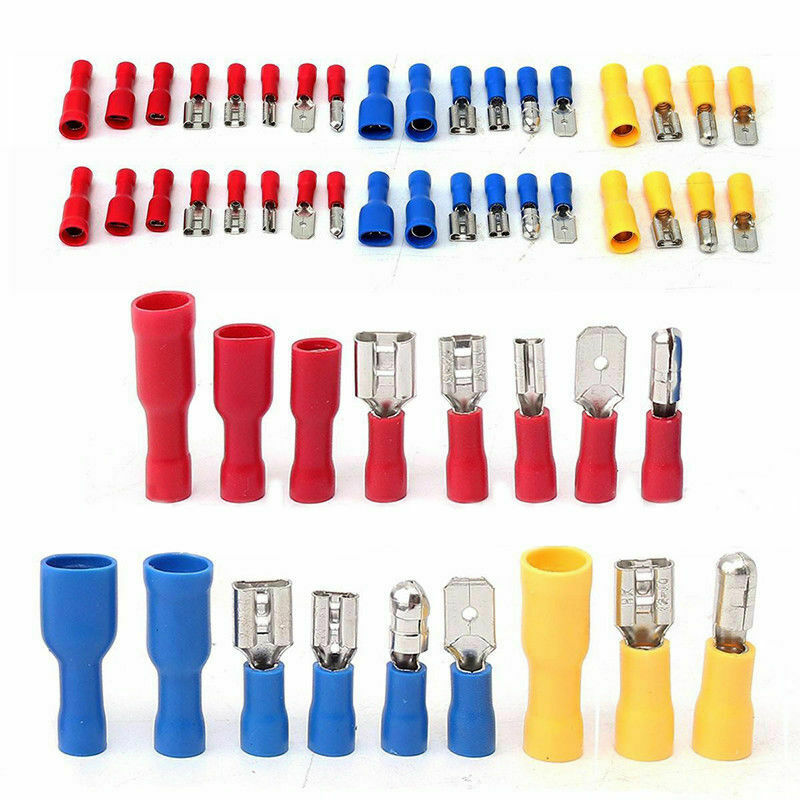 120PCS Assorted Crimp Spade Terminal Insulated Electrical Wire Connector Kit Set