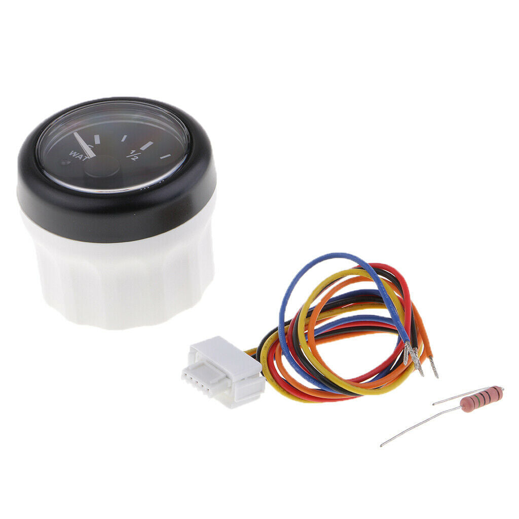Boat Yacht Water Tank Level Gauge 240-33ohms 12/24V 52mm 2” Black