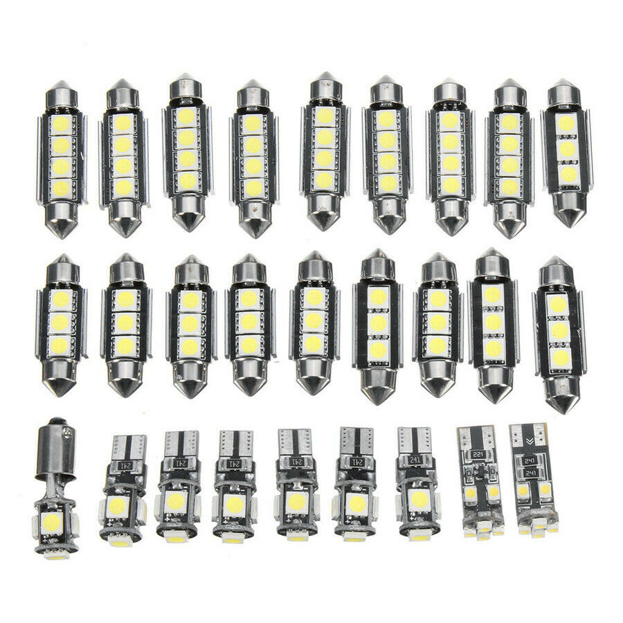 27Pcs Car Interior White LED Light Bulb For Mercedes Benz E class W211 2002-2008