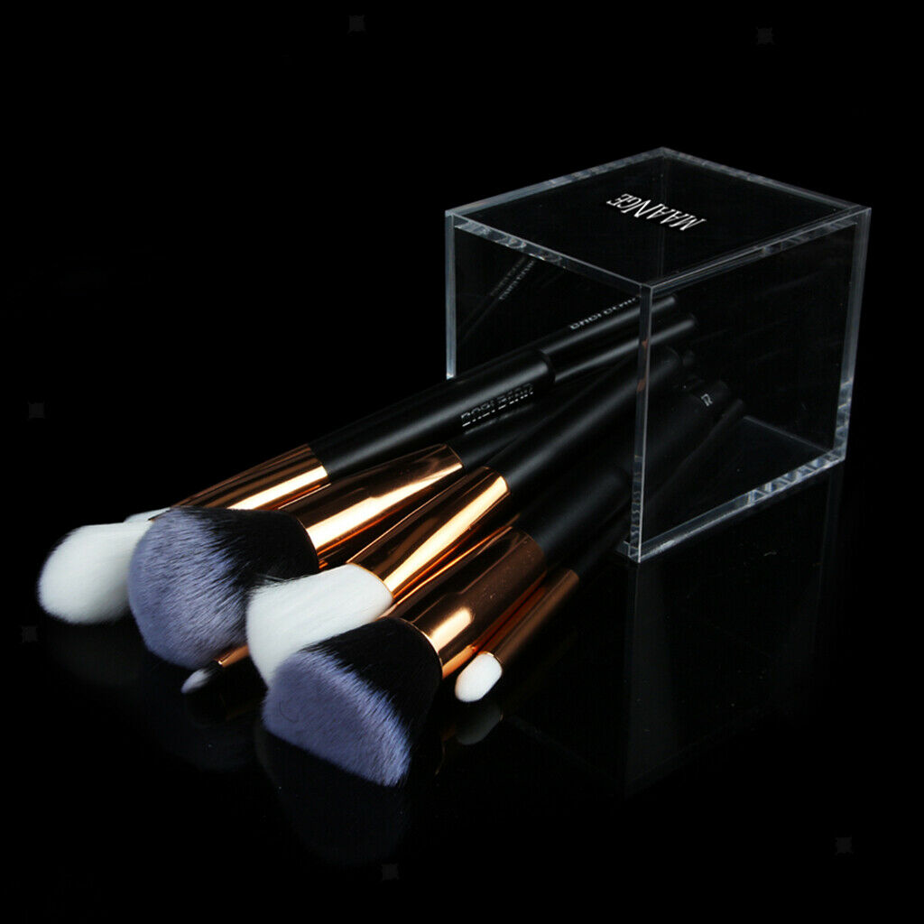 4x Acrylic Desk Cosmetic Organiser Brush Holder Pen Makeup Storage Case Box