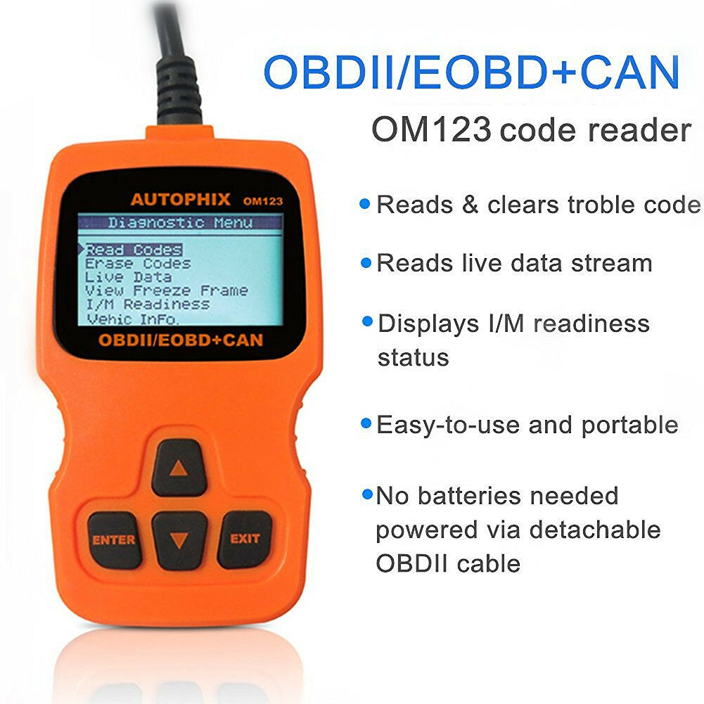 OM123 OBDII OBD2 EOBD Car Vehicle Code Reader Scanner Auto Diagnostic Scan Tool