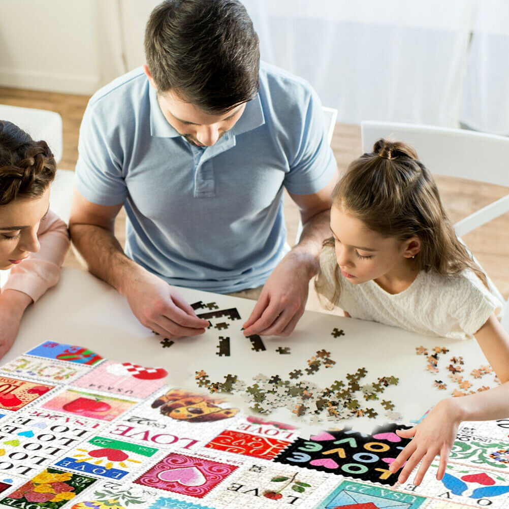 200 Pieces Lover Stamps Jigsaw Puzzle Brain Exercise Puzzle Games for Couple