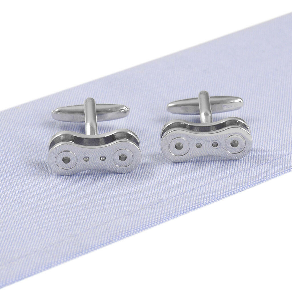 Punk Style Cufflinks For Men Bicycle Chain Wedding Business Shirt 21x9mm