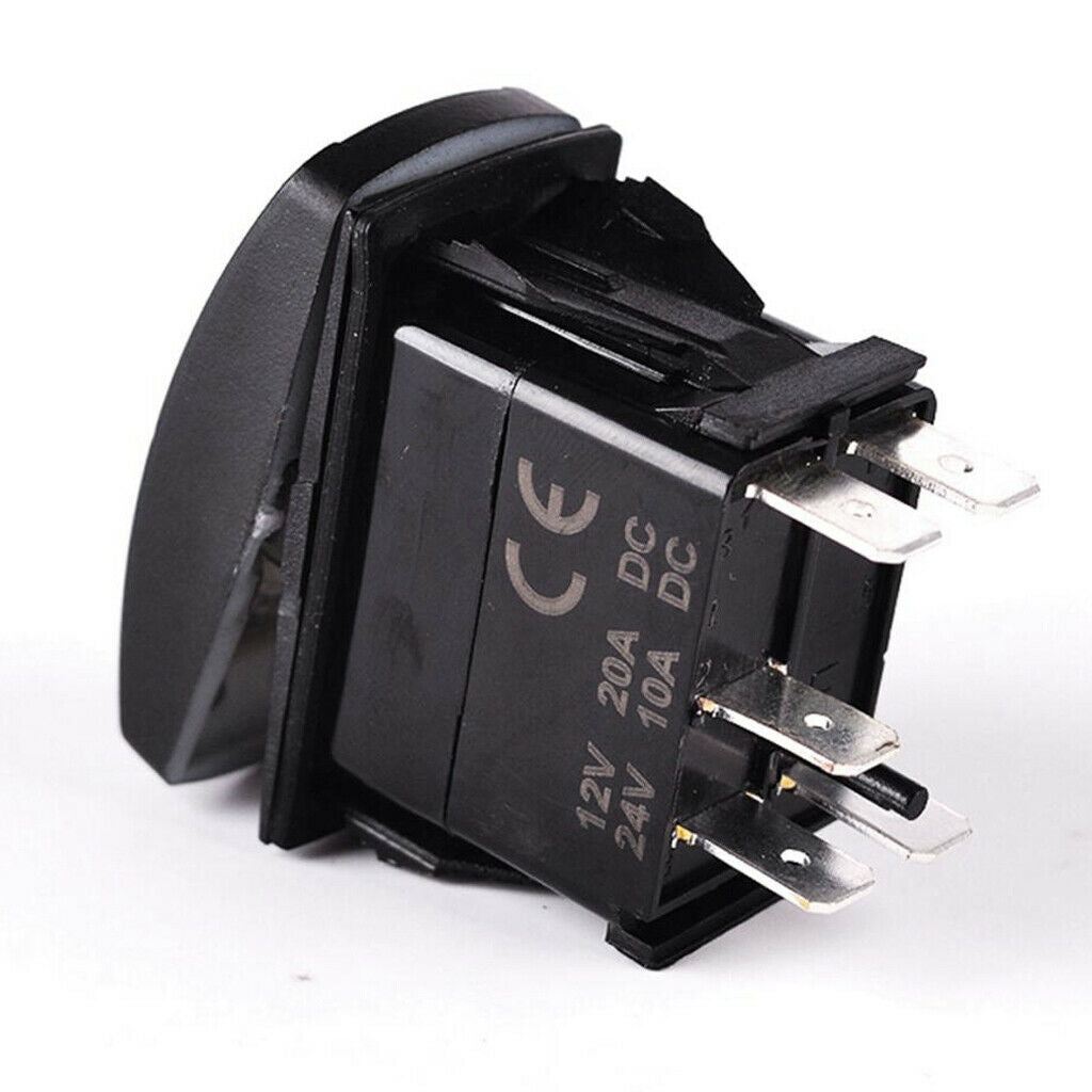 Universal Car Boat Marine Van Blue LED illuminated Rocker SPST Switch ON OFF