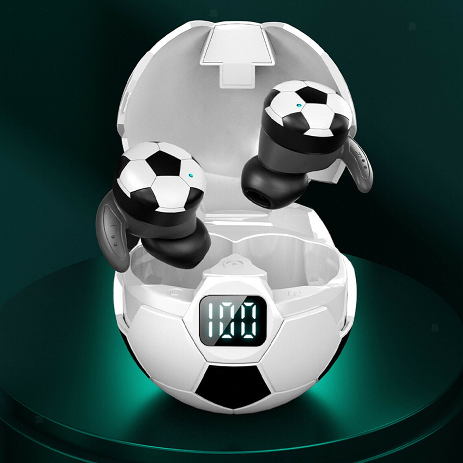 AQ009 Football TWS Wireless Earphone Headsets Earbuds Headphones w/Mic IPX7