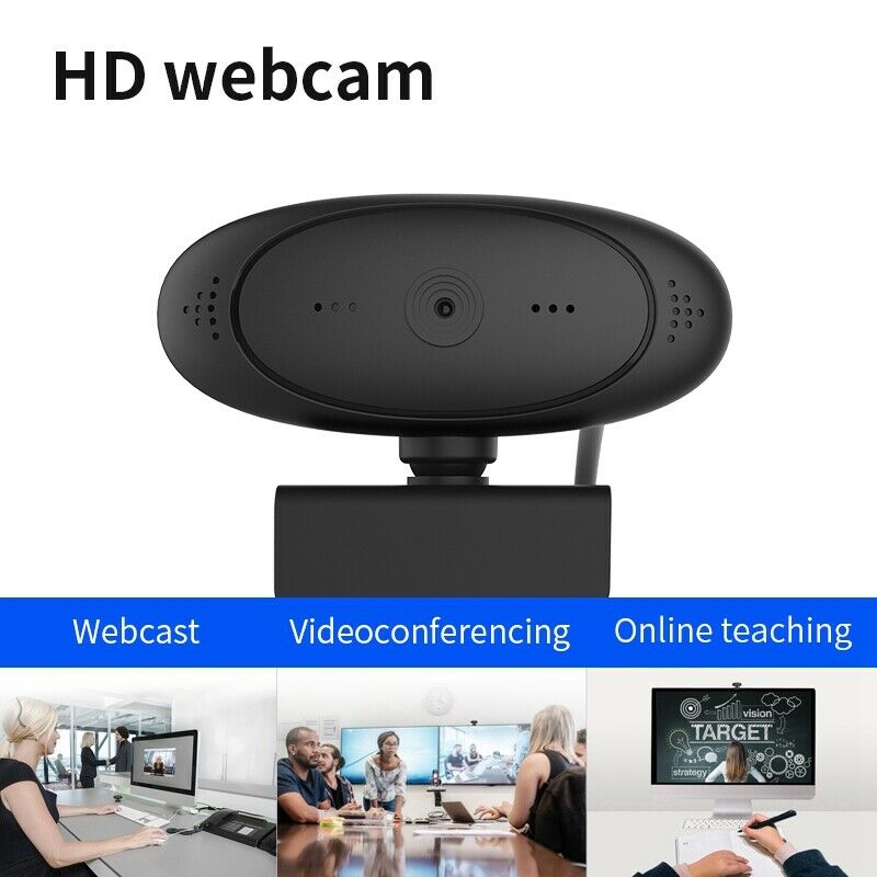 U02 1080P Full  Webcam, USB2.0 Built-in Microphone Call Camera 360 degree ClipY3