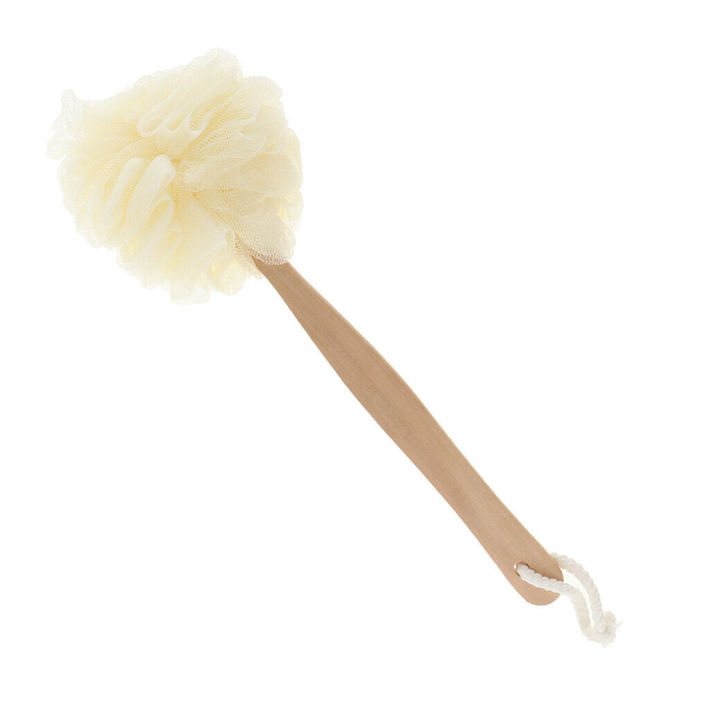 8 Pack 14.2" Long Handle Bath Body Brush Scrub Puff Sponge Back Scrubber