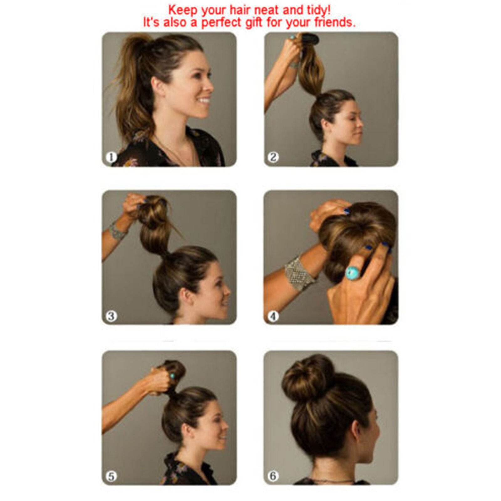 Extra Large 18CM/7" Magic Doughnut Bun Hair Updo Styler Summer Hair Donut Ring