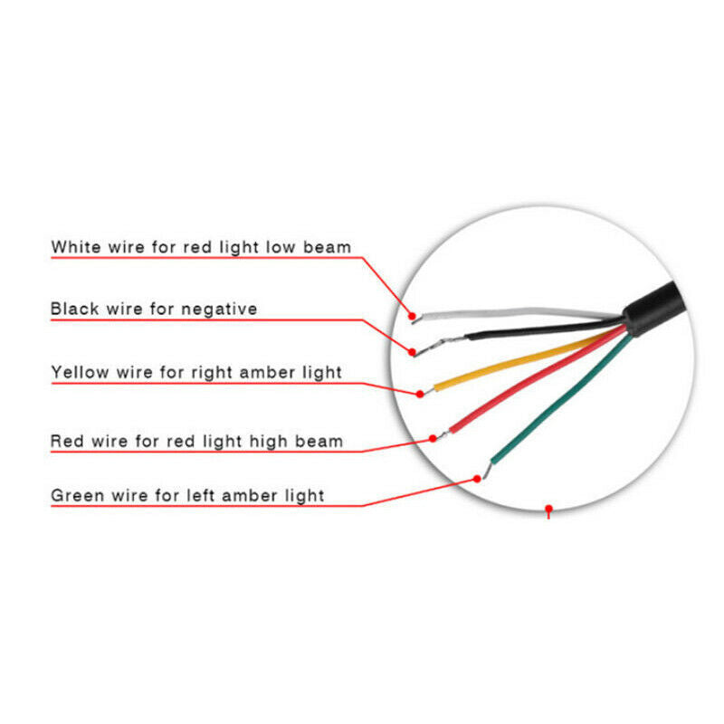 48SMD Motorcycle Bike LED Strip Light Brake Tail Turn Signal License Plate Lamp