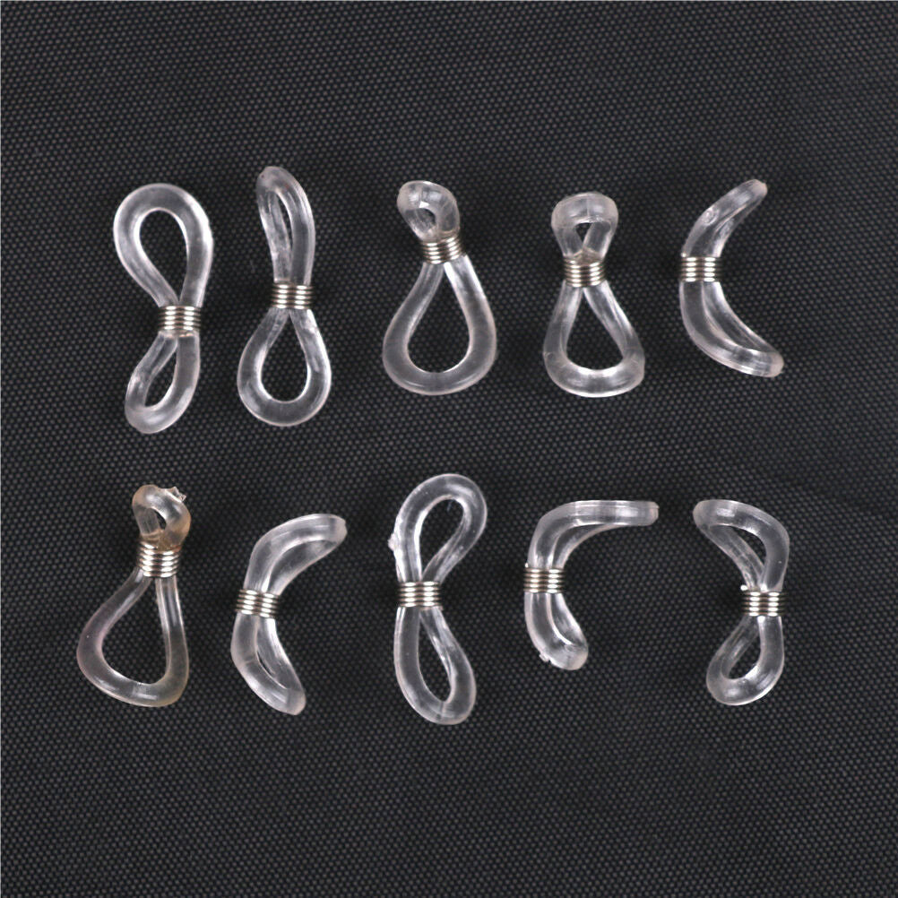 40X Chain Strap Holders Rubber Loop Ends Clear Eye Glasses Spectacle Supp.l8