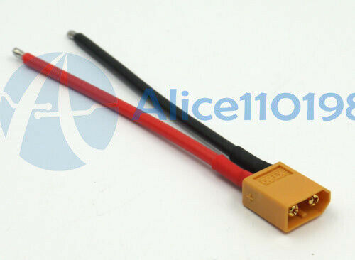 XT60 Connector Male W/Housing 10CM Silicon Wire 14AWG