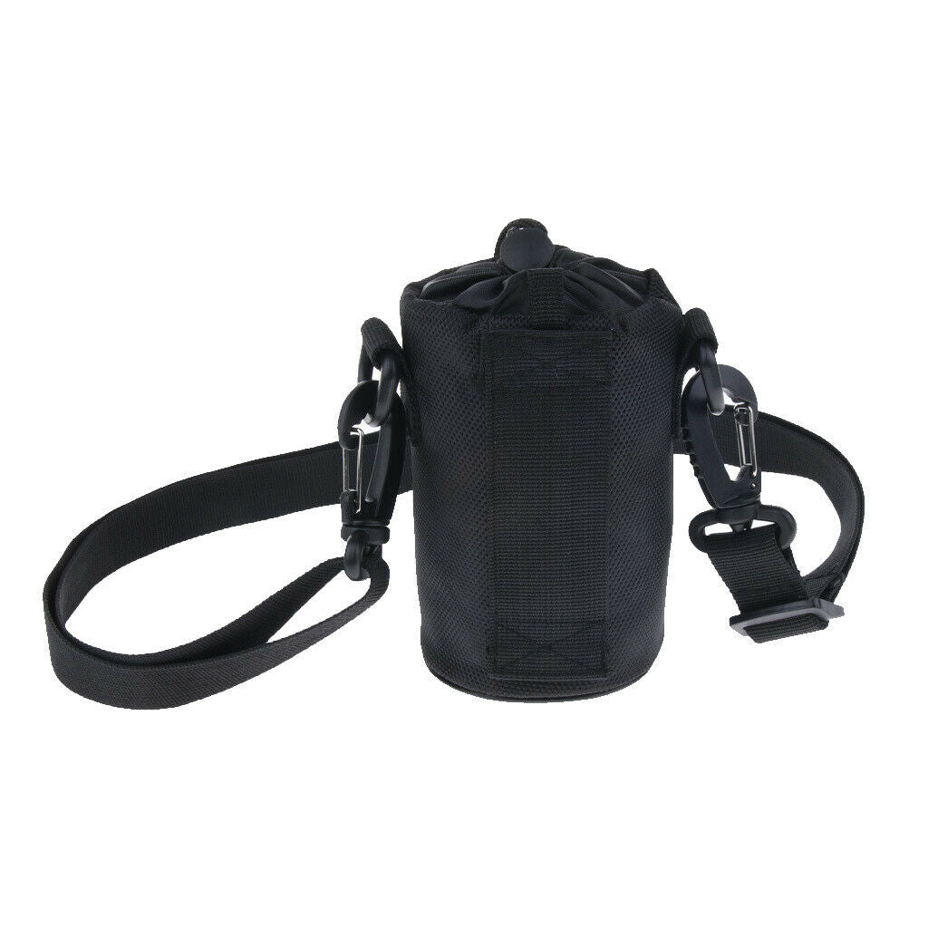Oxford Sports Water Bottle Sleeve Holder Bag Shoulder Strap Pouch 7.5x15cm
