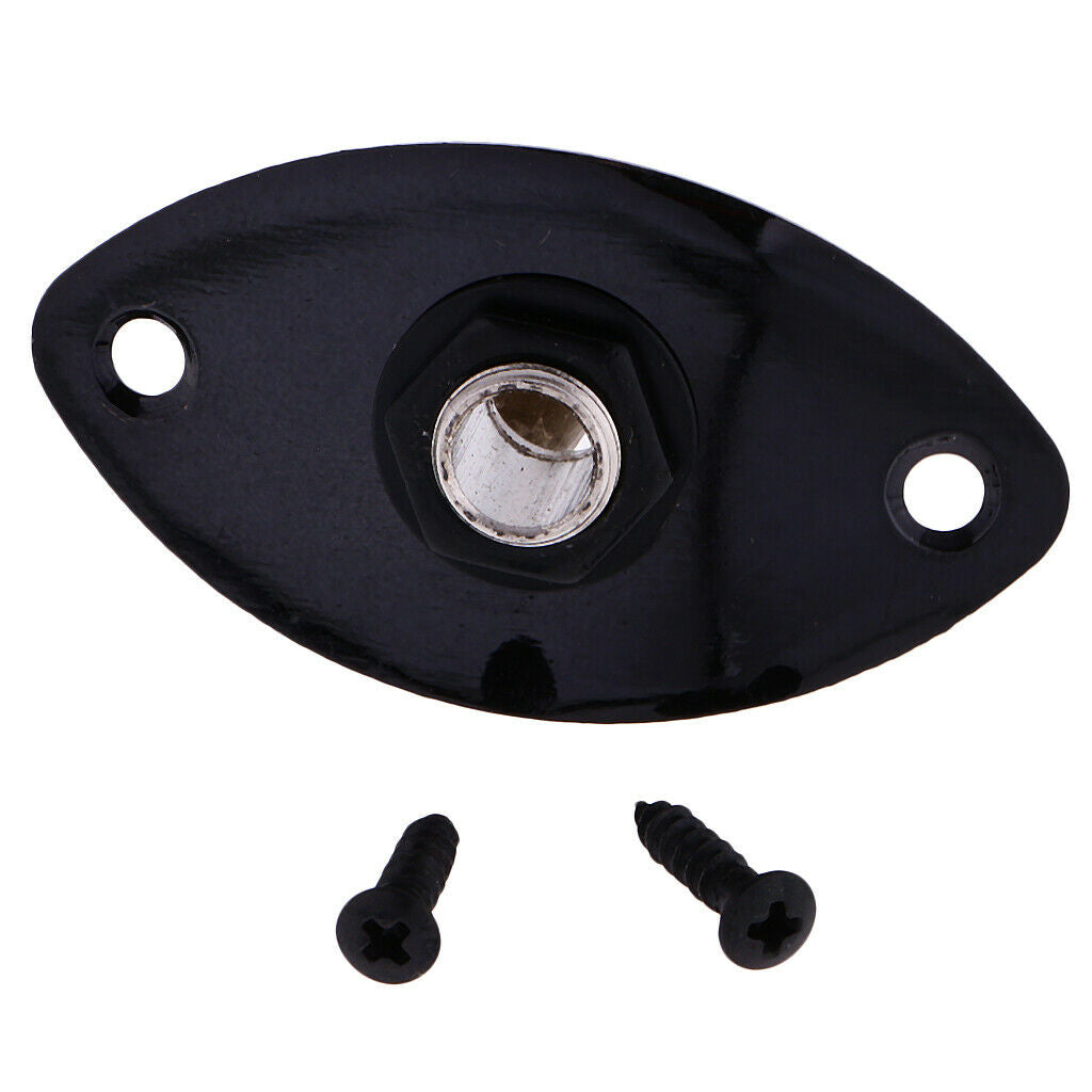 2 Pcs Input Oval Guitar Output Plug Equalizer Jack Output
