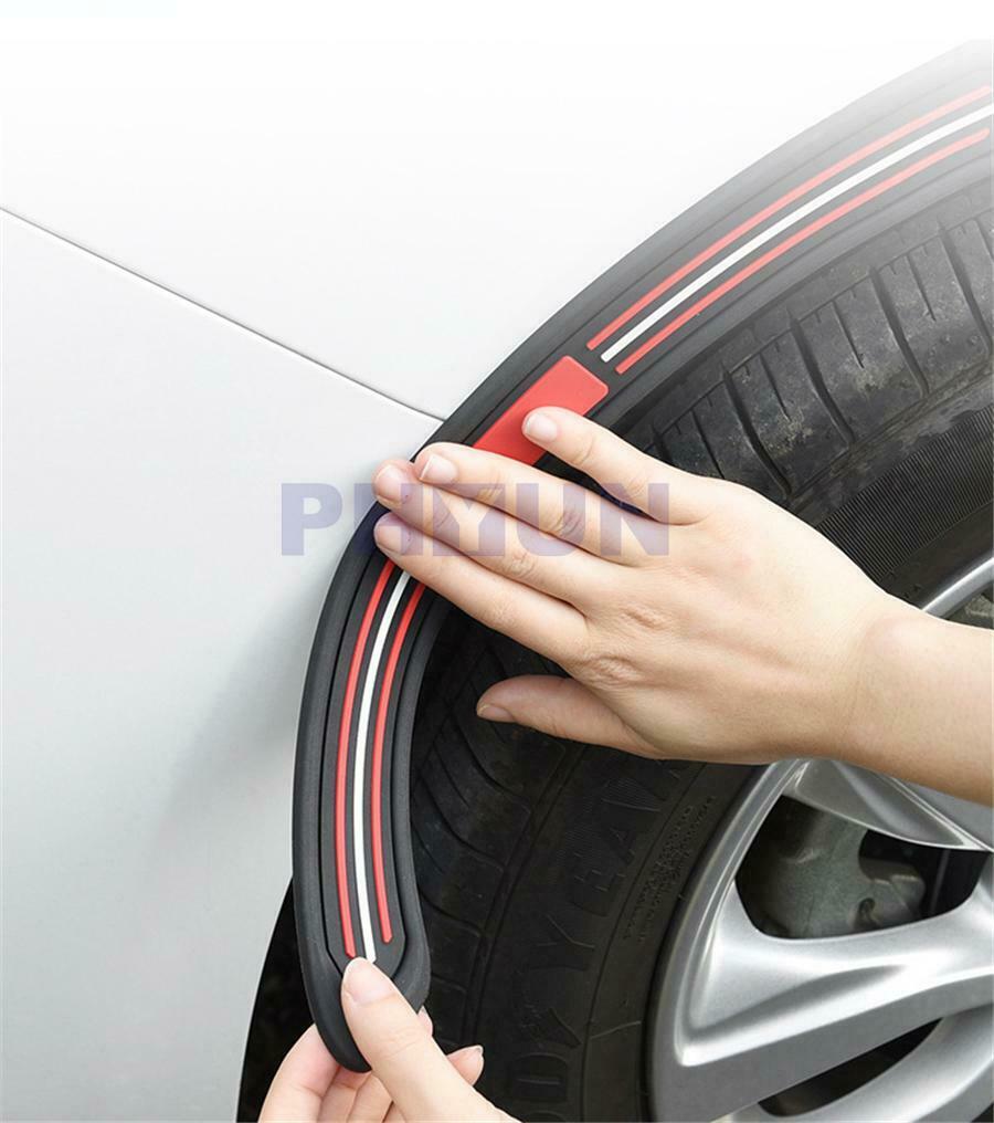 2* Car Wheel Wells Fender Eyebrow Edge Trim Protector Rubber Strips Bumper Guard