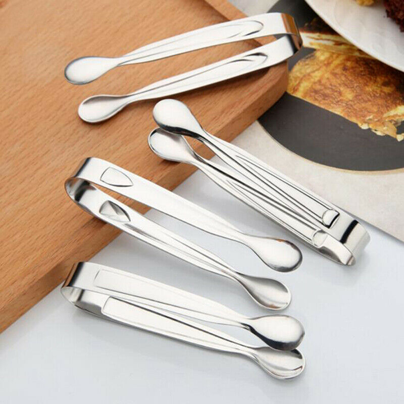 1Pc Stainless Steel Sugar Clamp Tongs Clip Ice Cube Coffee Buffet Kitchen T N Rf