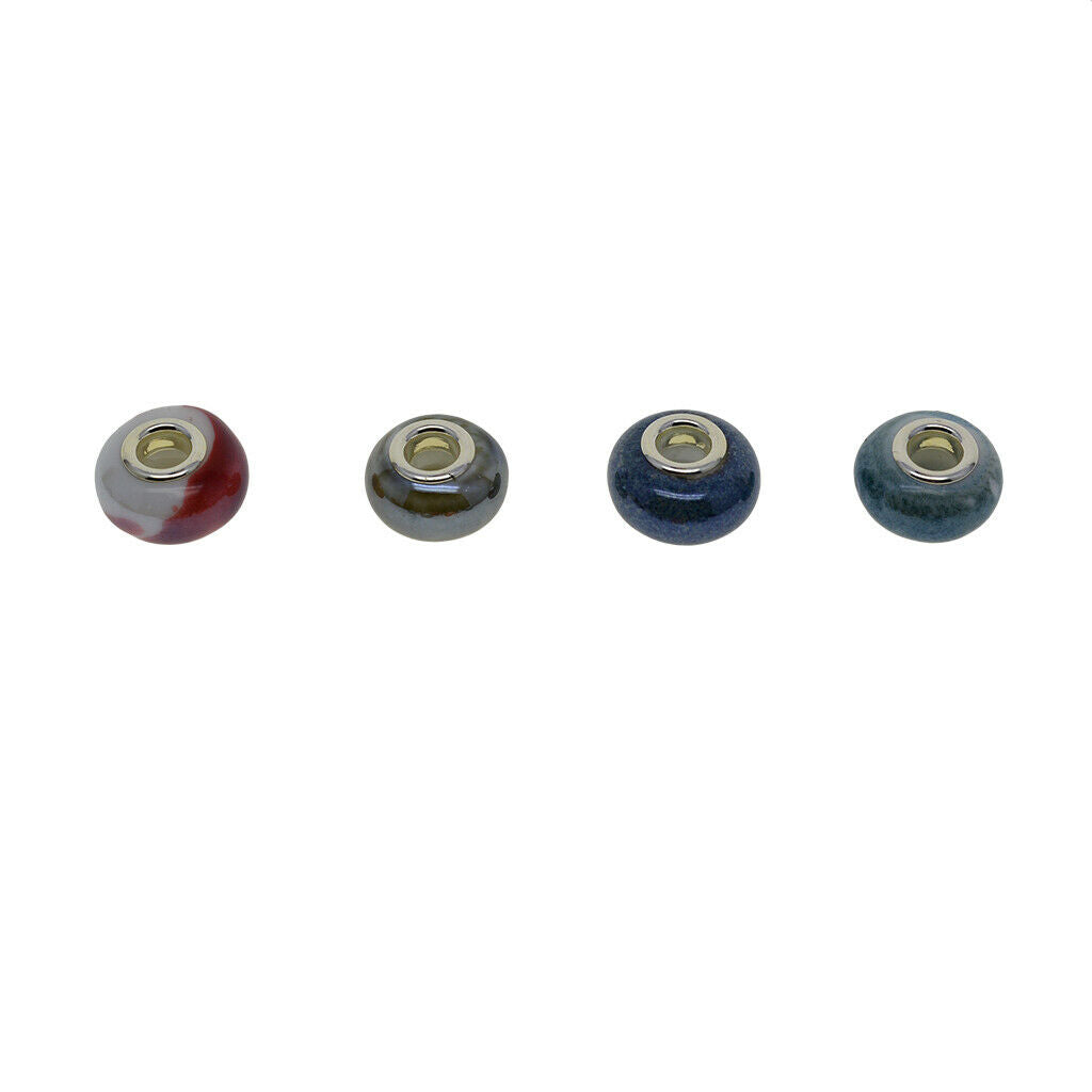 25x Faceted Lampwork Murano Glass Beads for European Charms