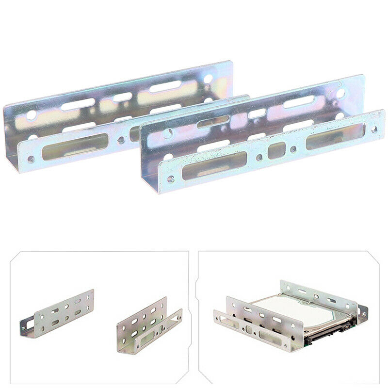 1Set 5.25 Inch to 3.5 + 3.5 Inch to 2.5 Hard Disk Drive Mounting Bracket DocBDA