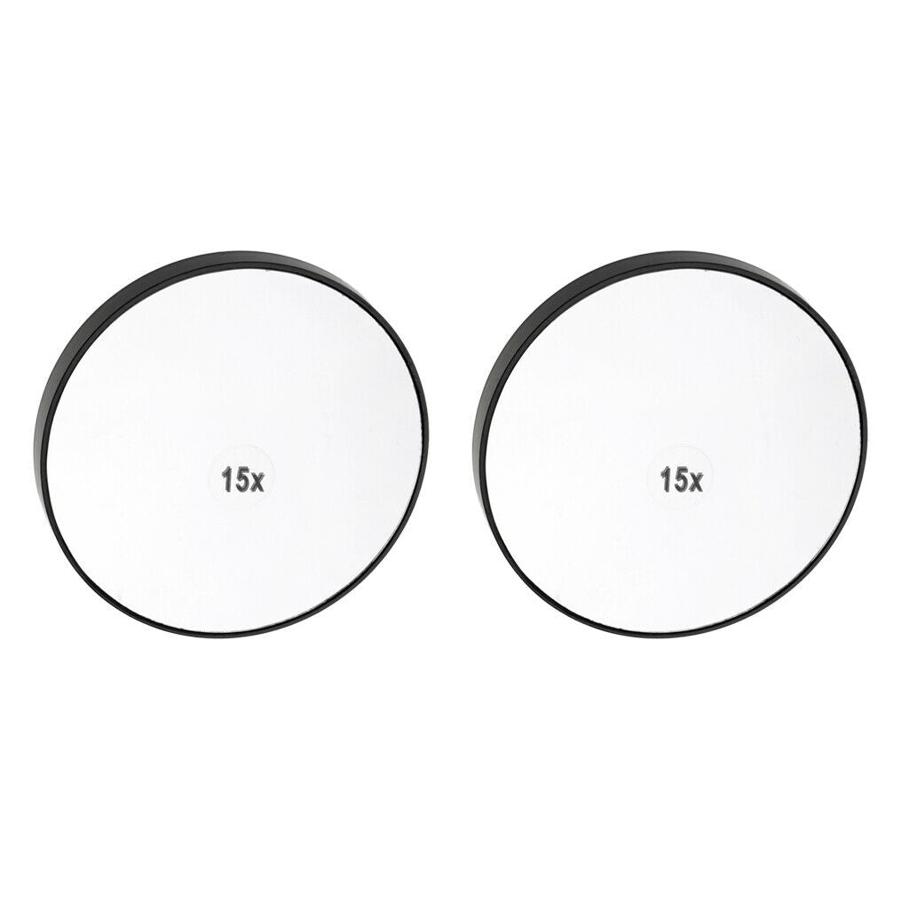 2x Travel Wall Suction Mirror Magnifying Makeup Cosmetic Bedroom Mirror 15X