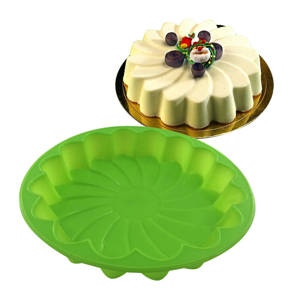 Round Non-Stick Silicone Cake Molds DIY Flower Pattern Cake Maker Baking Tool