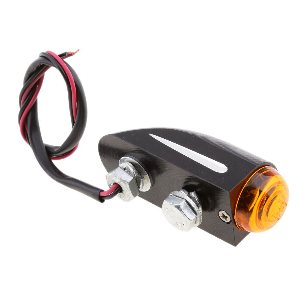 2Pcs Heavy Duty Motorcycle Bullet Turn Signals Blinker Amber Indicator Light