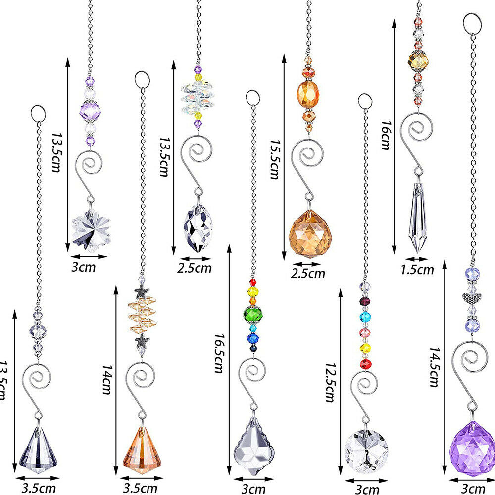 Crystal Sun Catcher Prism Window Hanging Rainbow Maker Pendant Home Decor Gift