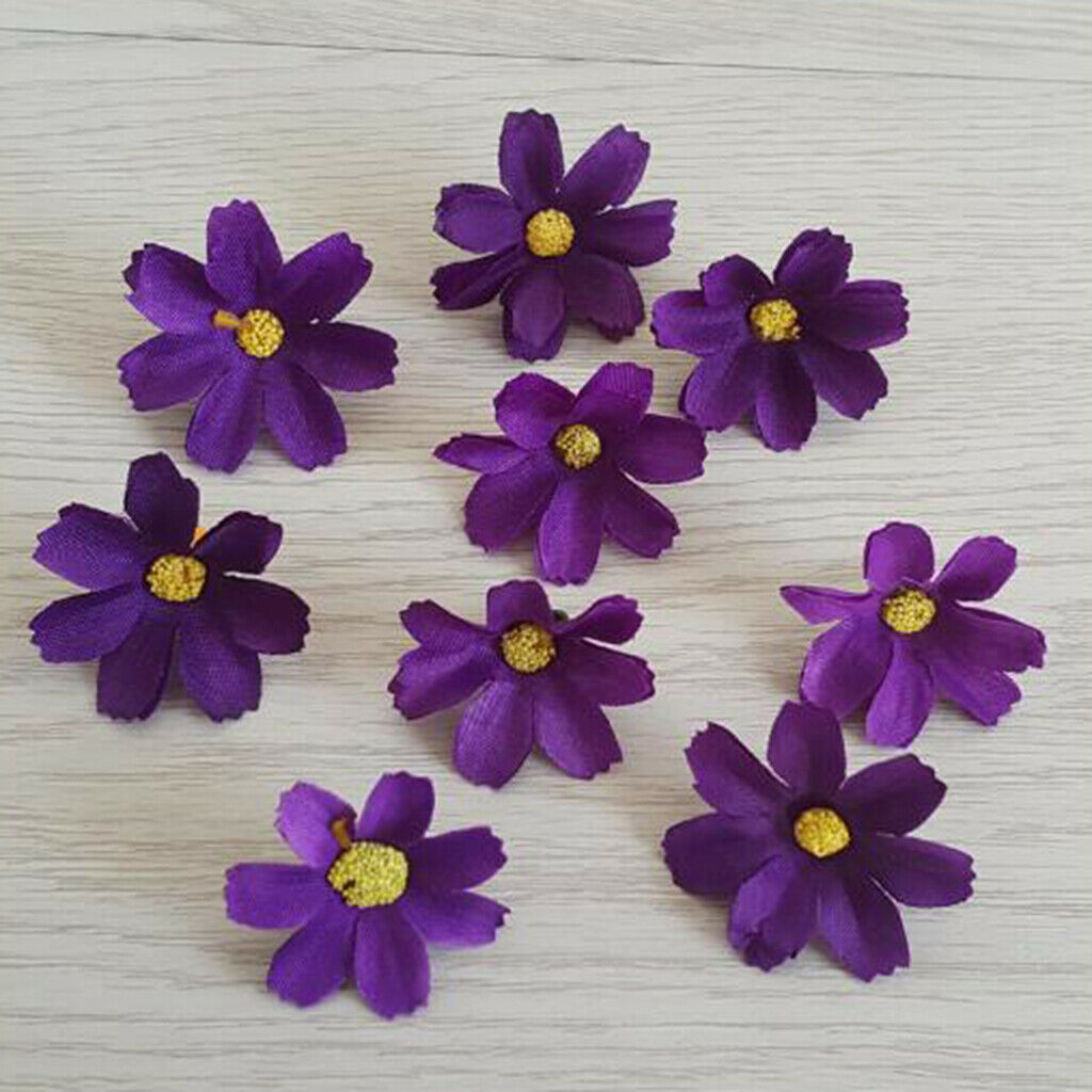 20Pcs Artificial Daisy Flowers Faux Flower Heads DIY Craft Floral Ornaments