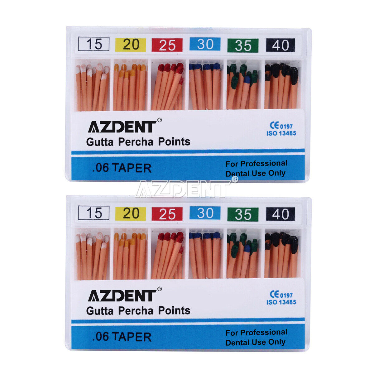 10 Packs Dental Gutta Percha Point Taper 0.06 15-40# for Professional Dental Use