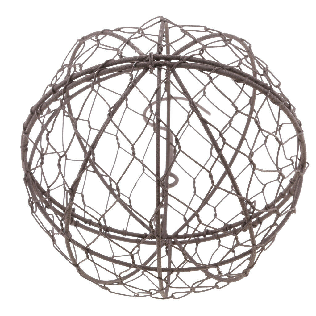 2Pcs 15cm Iron Frame Ball Shaped Metal Planter Wall Art Craft DIY Decoration