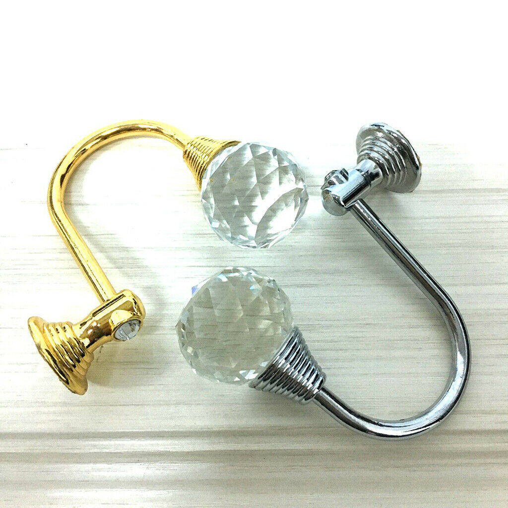 2 Pieces Curtain Tie Back Wall Hooks Holder Towel Hanger Home Decoration