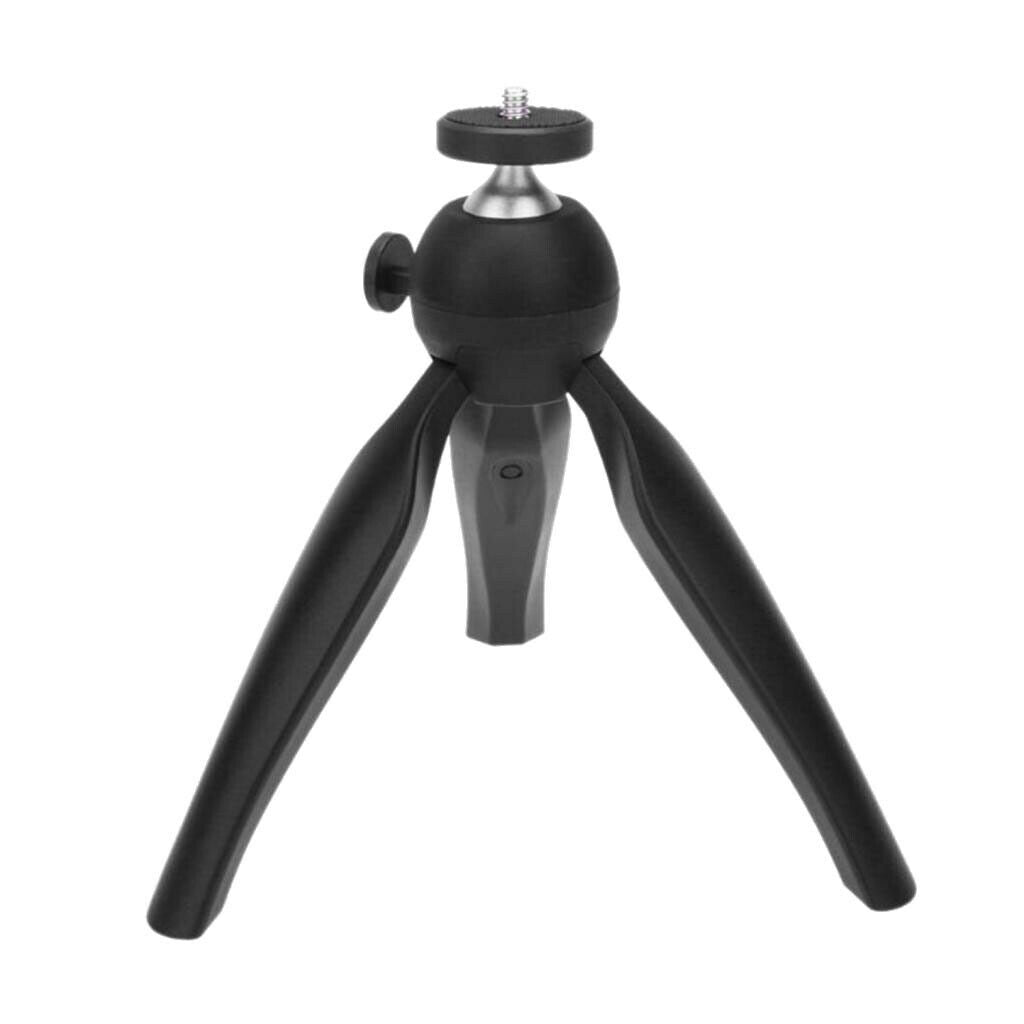 Tripod Mini Rotatable Tabletop Stand Holder 1/4 Screws For Digital Cameras Black